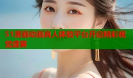 51漫画动画真人体验平台开启精彩视觉盛宴