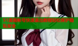 51漫画帐号快速退出教程轻松保护隐私安全